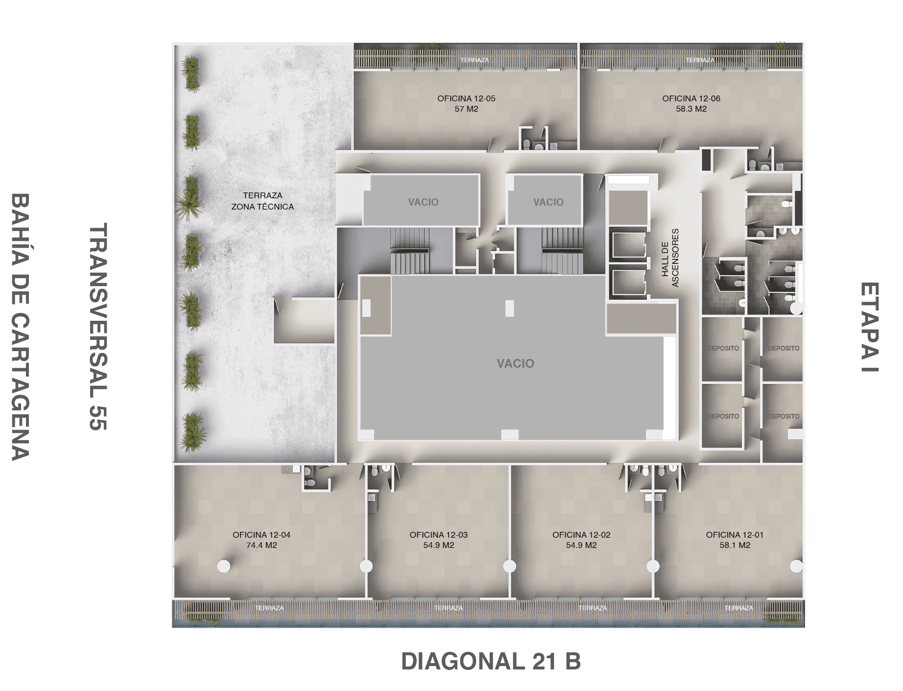 Plano Piso 12